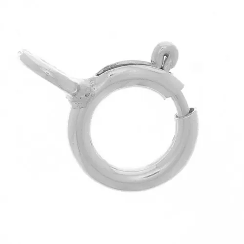 Chiusura a molla 5mm con anello chiuso Argento 925 x100