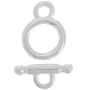 Chiusura a T per bracciale o collana da 13 mm - Argento x1