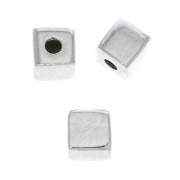 Cubo 4 mm in Argento 925 per creazioni di bigiotteria x1