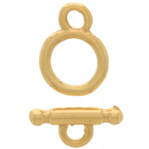Chiusura a T barra mm. 13 Dorato con oro fino x1