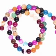 Assortimento di perle rotonde da 6,5 mm in pietre semipreziosi, 36 cm