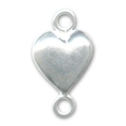 Intercalare cuore 2 anellini mm. 14x8 Argento 925 x1