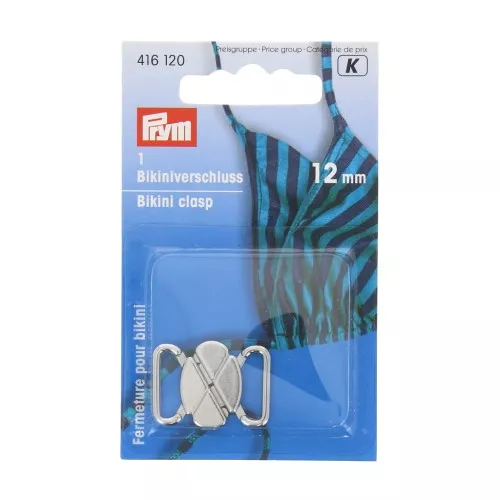 Attacco Costume da bagno 12 mm - Prym - forma trifoglio - Argentato  x1
