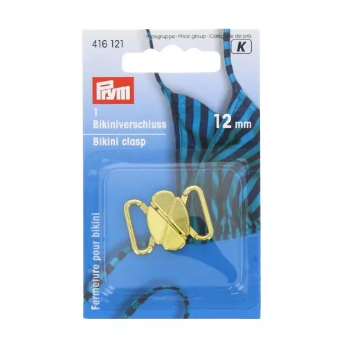 Attacco Costume da bagno metallo 12 mm - Prym - forma trifoglio - Dorato x1