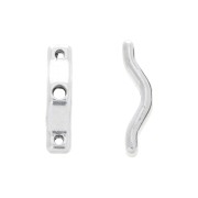 Intercalari   3 BowTrio 18x4 mm Argento invecchiato x10|raw }}