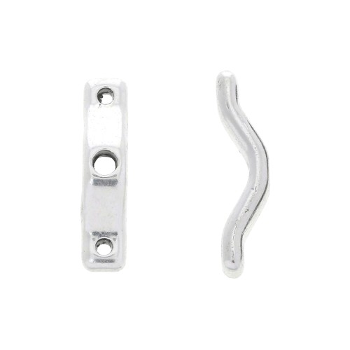Intercalari 3 BowTrio 18x4 mm Argento invecchiato x10