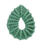 Pendente goccia in legno intrecciato 45x35 mm - Veraman effetto madreperla x1|raw }}