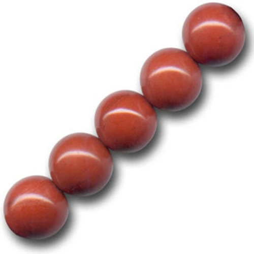 Perlina Diaspro Rosso mm. 14 x1