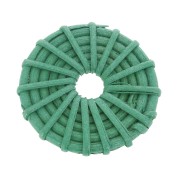 Pendente rond - anello in legno intrecciato 40 mm - Veraman effetto madreperla x1