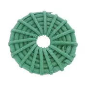 Pendente rond - anello in legno intrecciato 40 mm - Veraman effetto madreperla x1