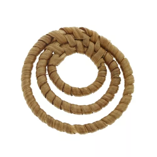 Pendente 3 anelli in legno intrecciato 42 mm - Naturale x1
