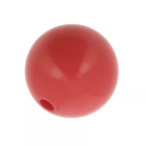 Perle in resina Opaca 12 mm Rosso corallo x1