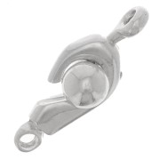 Chiusura a gancio pallina mm. 21 argentato  x1|raw }}