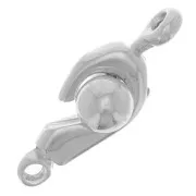 Chiusura a gancio pallina mm. 21 argentato  x1