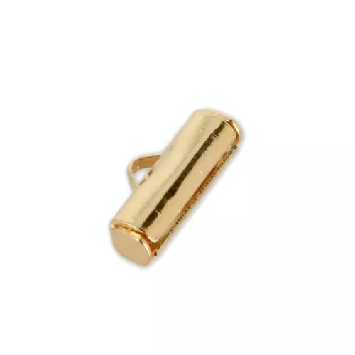 Terminale per tessitura di perline 10 mm dorato con oro fino x10