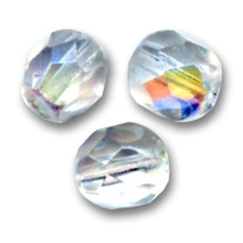 Sfaccettate mm. 4 Crystal AB x50