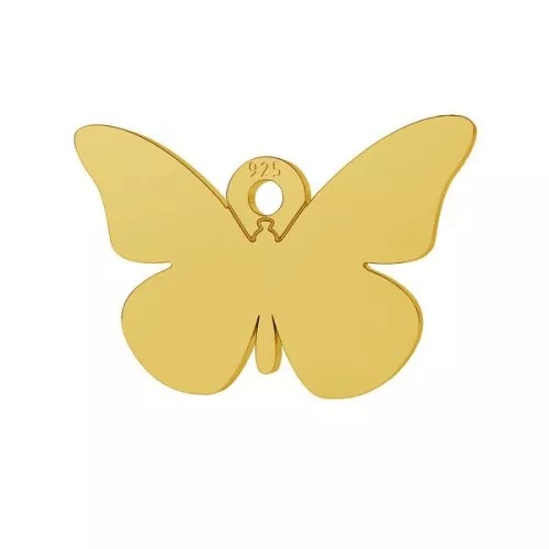 Ciondolo farfalla 9x14 mm in Argento 925 Dorato all'oro fino x1