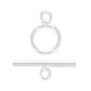 Chiusura a T barra - Fabbricazione europea - mm. 10 Argento 925 x10