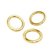 Anellini aperti 3x0.5 mm in Argento 925 Dorato all'oro fino x25