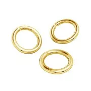 Anellini aperti 3x0.5 mm in Argento 925 Dorato all'oro fino x25