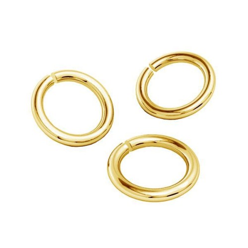 Anellini aperti 3x0.5 mm in Argento 925 Dorato all'oro fino x25