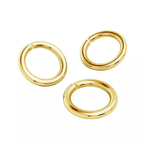 Anellini aperti 3x0.5 mm in Argento 925 Dorato all'oro fino x25