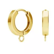 Monachelle creole con anello aperto 13 mm - Argento 925 Dorato all'oro fino  x2