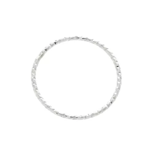 Anello chiuso diamantato 15 mm in Argentoo 925 x1