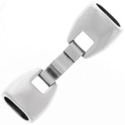 Chiusura per cuoio Regaliz Placcatura argento antico