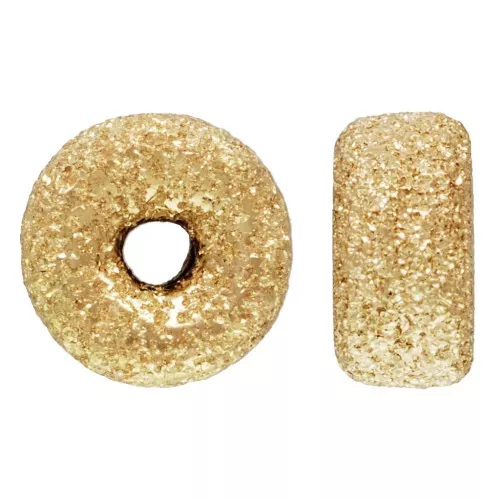Palline rondelle diamantate mm. 4x2 in Gold filled x1