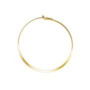 Orecchini creole appiattite forma rotonda da decorare 30 mm in Gold filled x2|raw }}