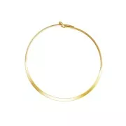 Orecchini creole appiattite forma rotonda da decorare 30 mm in Gold filled x2