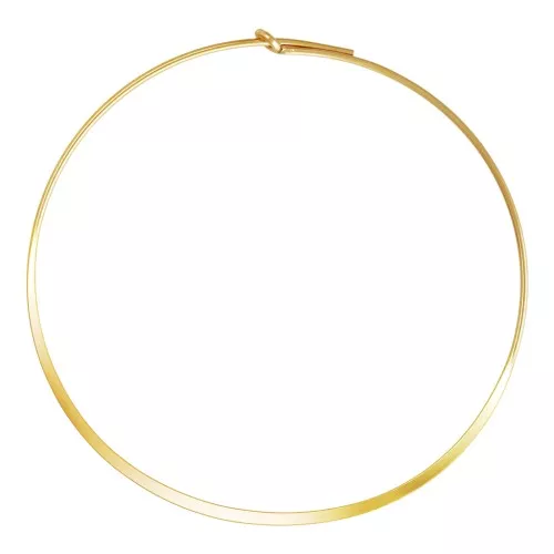 Orecchini creole appiattite forma rotonda da decorare 44 mm in Gold filled x2