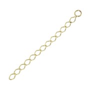 Catena di estensione maglia Rombo 50 mm - placcato oro 3 micron x1