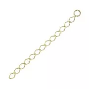 Catena di estensione maglia Rombo 50 mm - placcato oro 3 micron x1