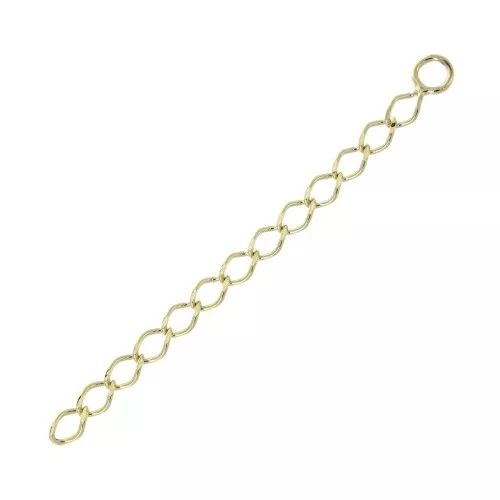 Catena di estensione maglia Rombo 50 mm - placcato oro 3 micron x1