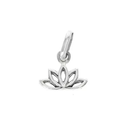 Ciondolo fiore di loto traforato 10x11 mm in Argento 925 x1