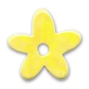 Fiore in ceramica mm. 35 Giallo iridato