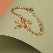 Fermaglio a boa 9 mm - placcato oro x1