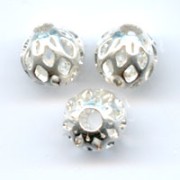 Palle filigranate mm. 6 argentato x10|raw }}