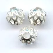 Palle filigranate mm. 6 argentato x10