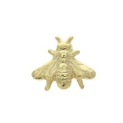 Componente in forma di ape da incollare 7x8 mm - Dorato all'oro fino x1