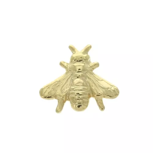 Componente in forma di ape da incollare 7x8 mm - Dorato all'oro fino x1