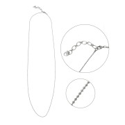 Collana maglia sfera diamantata 1.5 mm - Rodiato x 1|raw }}