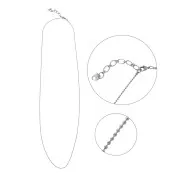 Collana maglia sfera diamantata 1.5 mm - Rodiato x 1