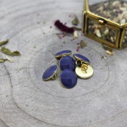 Bottone a coda in metallo Atelier Brunette - Gem 9 mm Cobalt x1|raw }}
