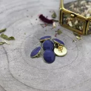 Bottone a coda in metallo Atelier Brunette - Gem 9 mm Cobalt x1