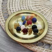 Bottone a coda in metallo Atelier Brunette - Gem 9 mm Cobalt x1