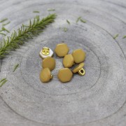 Bottone a coda in metallo-madreperla tinta -AtelierBrunette Quartz 10mm Mustard x1|raw }}