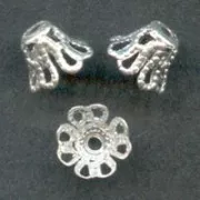 Berretti mm. 7 colore argento  x10